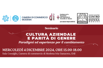 Seminario "Cultura aziendale e parità di genere. Paradigmi ed esperienze per il cambiamento"