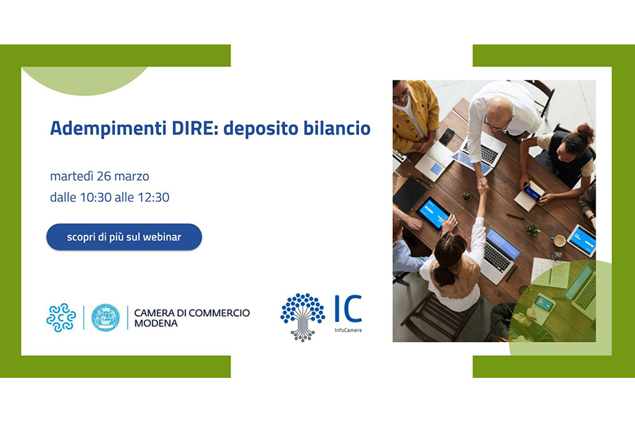 Webinar Gratuito Su Adempimenti Con DIRE: Deposito Bilancio — Camera Di ...