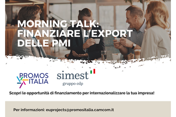 Morning talk: finanziare l'export delle PMI